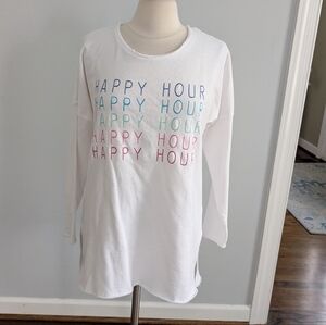 NEW Women's Happy Hour Crown And Ivy Sweatshirt Medium